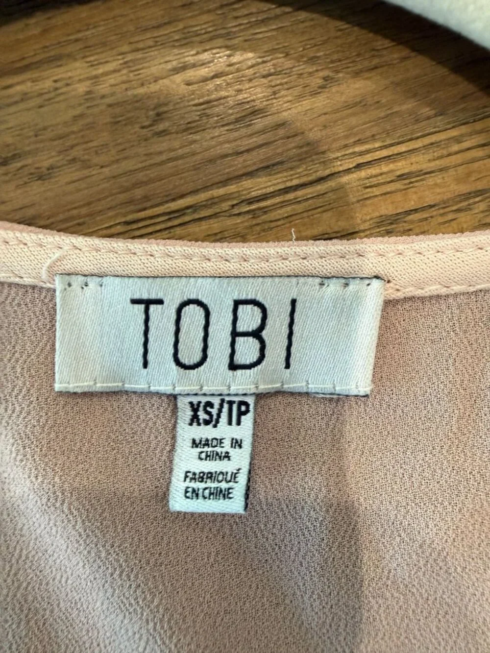 NWT Tobi Blush Pink Deep V-Neck Long Sleeve Maxi Dress - Size XS